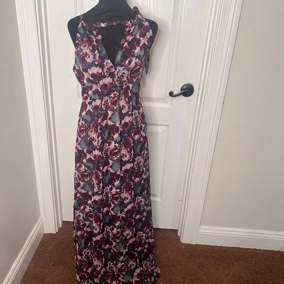 Anthropologie Eva Franco Women's Floral Halter Maxi Purple Dress Size 6 NWT - Picture 10 of 13